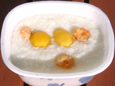 The whole of Joshu Rice Porridge for Breakfast