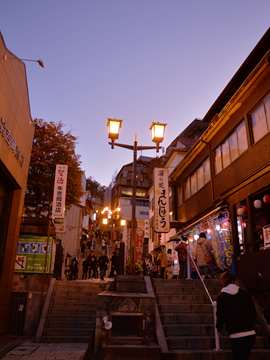 Stone Steps Street in the twilight, Ikaho Onsen