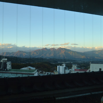 Kokuya view from indoor bath, Ikaho Onsen