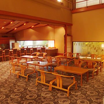 Shibunoyu lobby, Kamisuwa Onsen