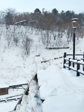 Attakayu view from break room, Takayu Onsen