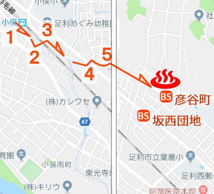 栃木県地蔵の湯東葉館の地図