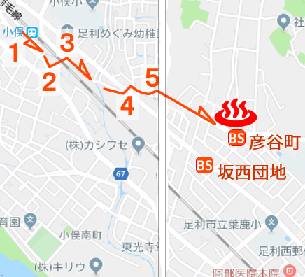 Map of Jizonoyu Toyokan, Tochigi Prefecture, Japan (bus stop included)