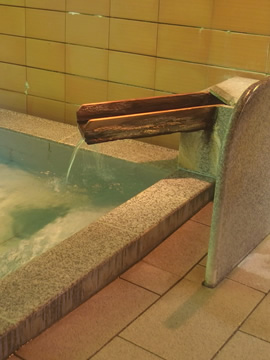 老神温泉湯元華亭滝の湯内湯の湯口