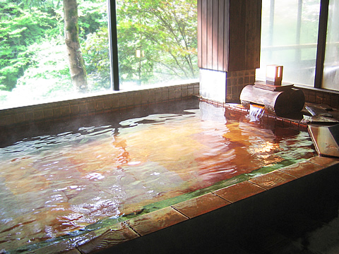 Oku-tateshina Onsen Meiji-onsen bathtub