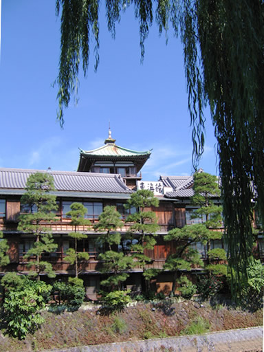 Tokaikan on the opposite riverside